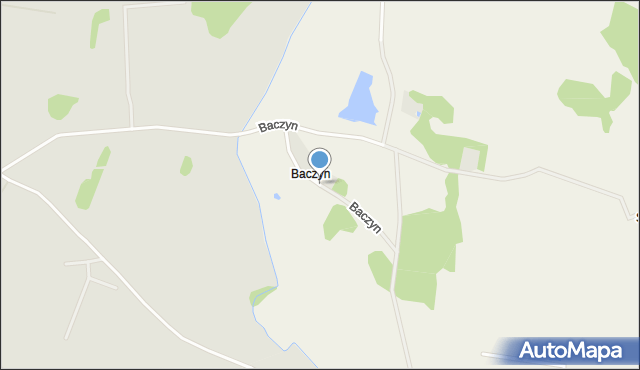 Baczyn gmina Choszczno, Baczyn, mapa Baczyn gmina Choszczno