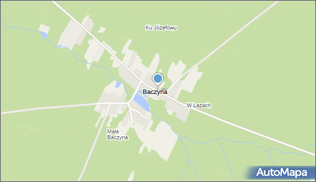 Baczyna gmina Końskie, Baczyna, mapa Baczyna gmina Końskie