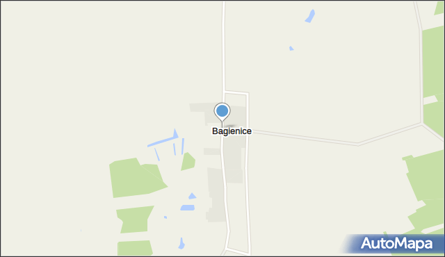 Bagienice gmina Przytuły, Bagienice, mapa Bagienice gmina Przytuły