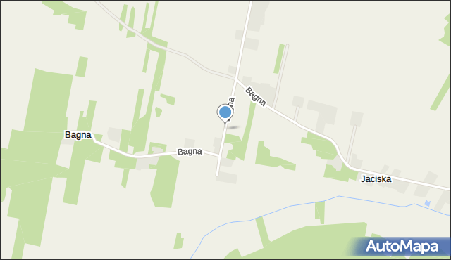 Bagna gmina Przystajń, Bagna, mapa Bagna gmina Przystajń