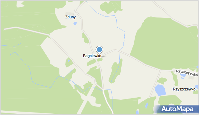 Bagniewko gmina Biały Bór, Bagniewko, mapa Bagniewko gmina Biały Bór