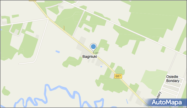 Bagniuki, Bagniuki, mapa Bagniuki