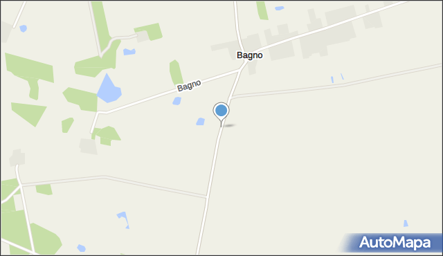 Bagno gmina Jaświły, Bagno, mapa Bagno gmina Jaświły