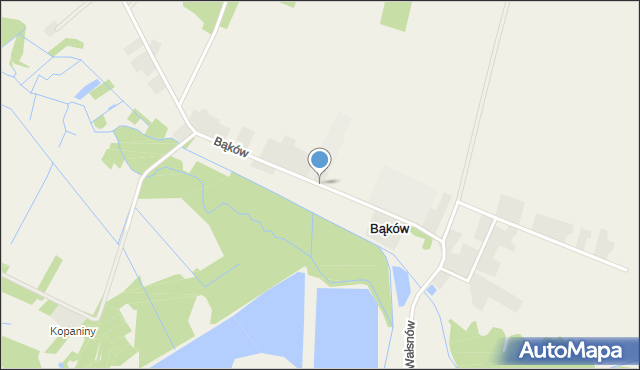 Bąków gmina Orońsko, Bąków, mapa Bąków gmina Orońsko