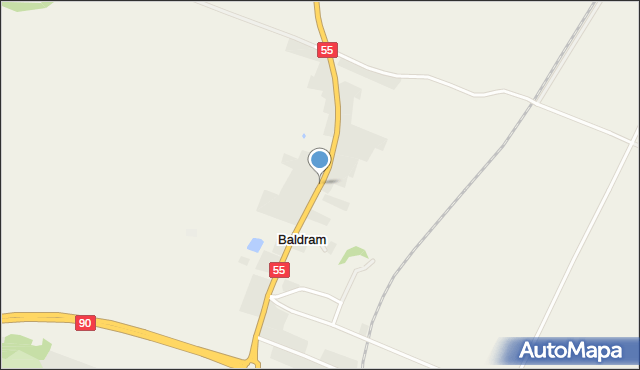Baldram, Baldram, mapa Baldram