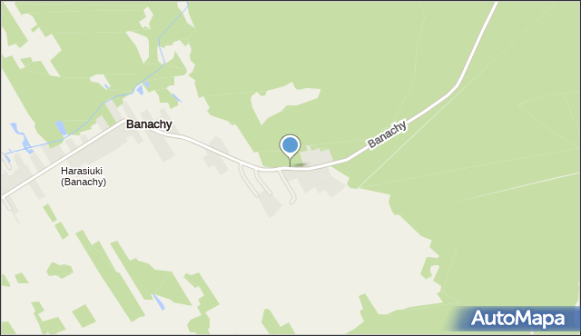 Banachy gmina Harasiuki, Banachy, mapa Banachy gmina Harasiuki