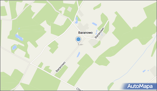 Baranowo gmina Parchowo, Baranowo, mapa Baranowo gmina Parchowo