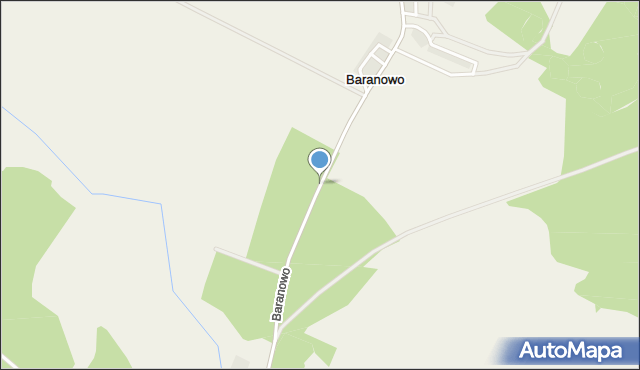 Baranowo gmina Wielbark, Baranowo, mapa Baranowo gmina Wielbark