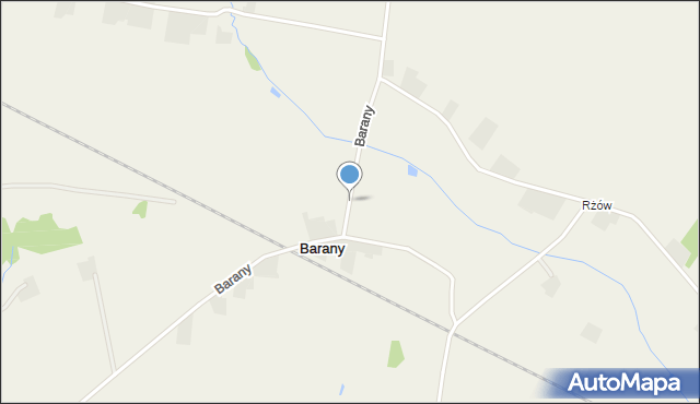 Barany gmina Pajęczno, Barany, mapa Barany gmina Pajęczno