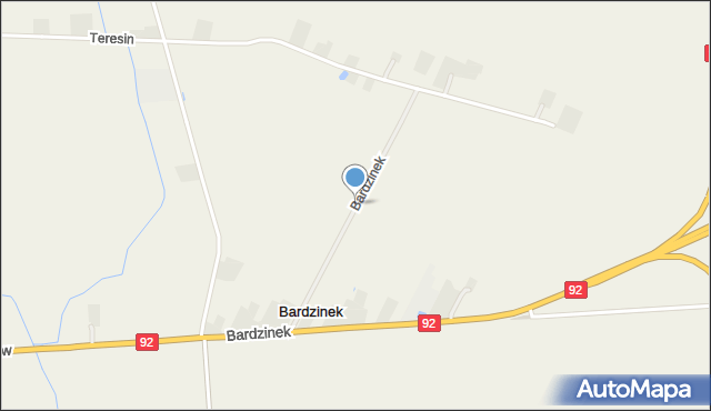 Bardzinek, Bardzinek, mapa Bardzinek