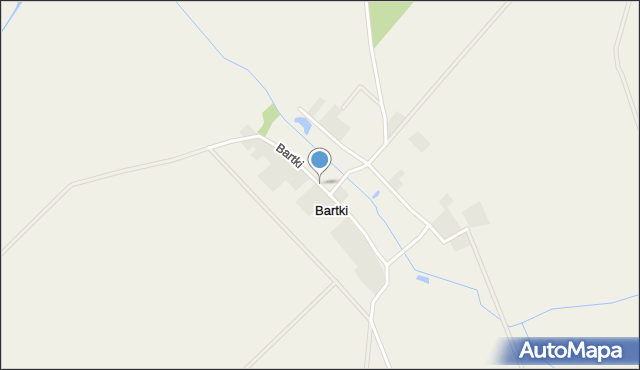 Bartki gmina Kozłowo, Bartki, mapa Bartki gmina Kozłowo