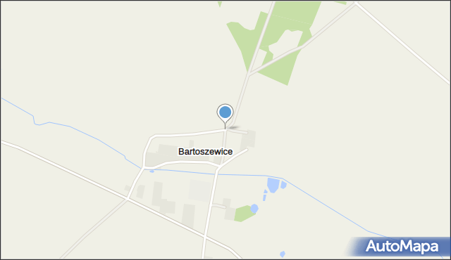 Bartoszewice gmina Jutrosin, Bartoszewice, mapa Bartoszewice gmina Jutrosin