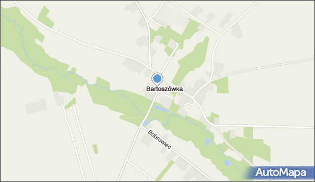 Bartoszówka gmina Rzeczyca, Bartoszówka, mapa Bartoszówka gmina Rzeczyca