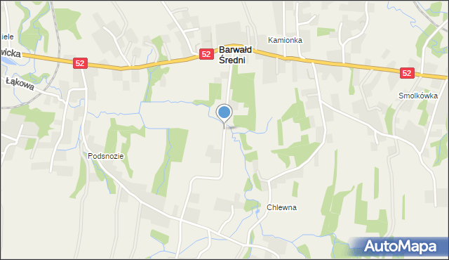 Barwałd Średni, Barwałd Średni, mapa Barwałd Średni