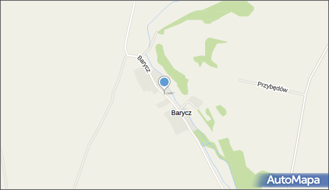 Barycz gmina Mściwojów, Barycz, mapa Barycz gmina Mściwojów