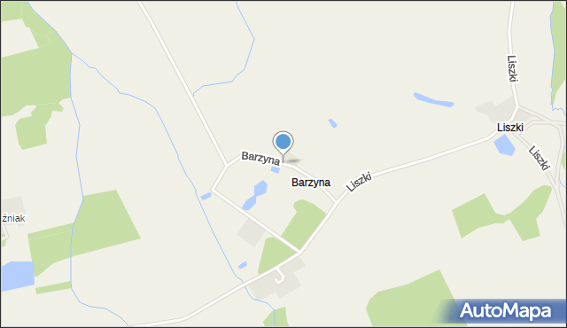 Barzyna gmina Rychliki, Barzyna, mapa Barzyna gmina Rychliki