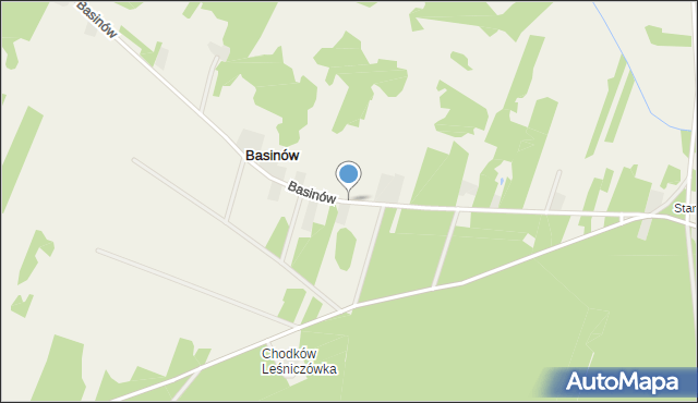 Basinów gmina Magnuszew, Basinów, mapa Basinów gmina Magnuszew