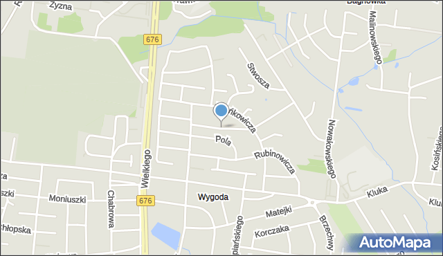 Białystok, Banachiewicza Tadeusza, mapa Białegostoku