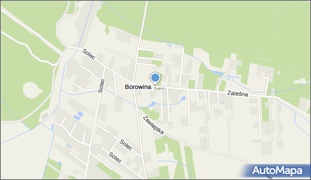 Borowina gmina Konstancin-Jeziorna, Barwna, mapa Borowina gmina Konstancin-Jeziorna