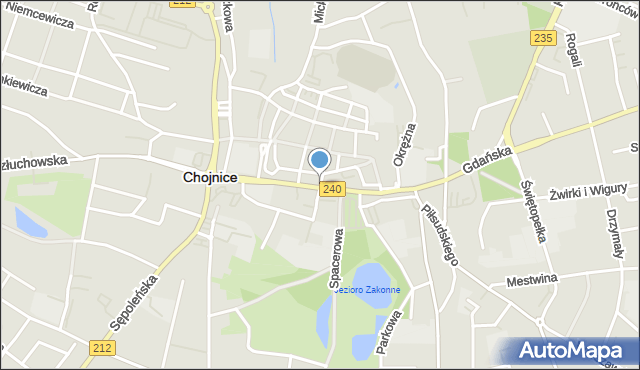 Chojnice, Bankowa, mapa Chojnic