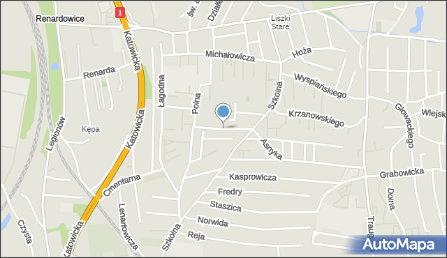 Czechowice-Dziedzice, Baczyńskiego Krzysztofa Kamila, mapa Czechowic-Dziedzic