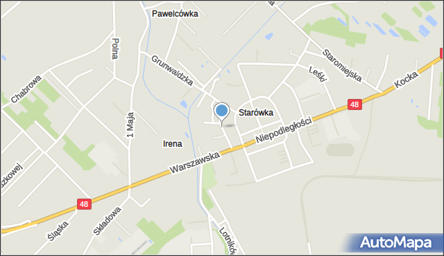 Dęblin, Bankowa, mapa Dęblin