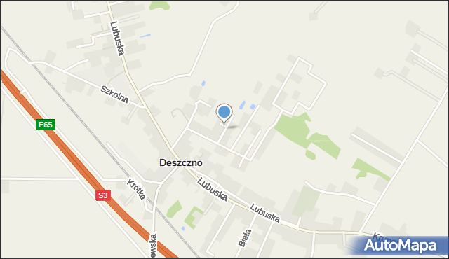 Deszczno, Baśniowa, mapa Deszczno