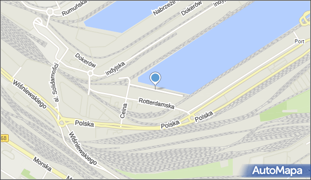 Gdynia, Basen IV marsz. Józefa Piłsudskiego, mapa Gdyni
