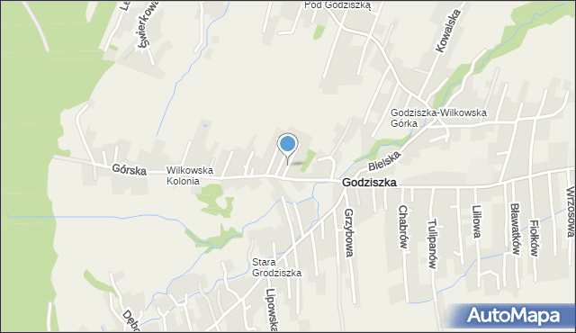 Godziszka gmina Buczkowice, Babiogórska, mapa Godziszka gmina Buczkowice