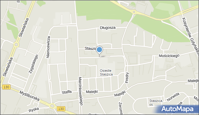 Gorzów Wielkopolski, Baczyńskiego Krzysztofa Kamila, mapa Gorzów Wielkopolski