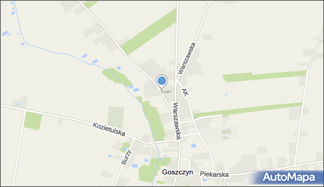 Goszczyn powiat grójecki, Bądkowska, mapa Goszczyn powiat grójecki