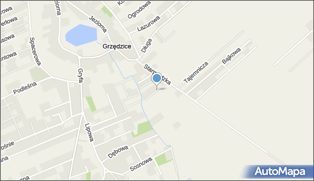 Grzędzice, Bażanta, mapa Grzędzice