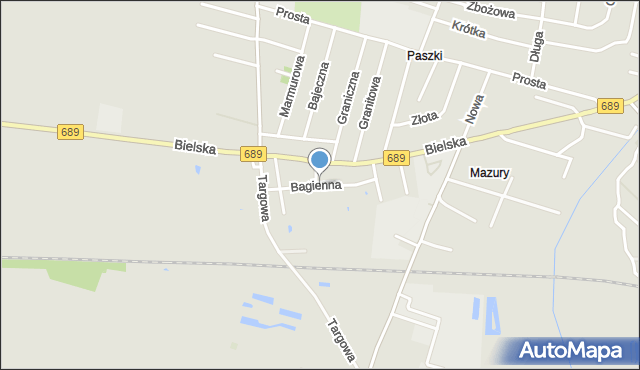 Hajnówka, Bagienna, mapa Hajnówka