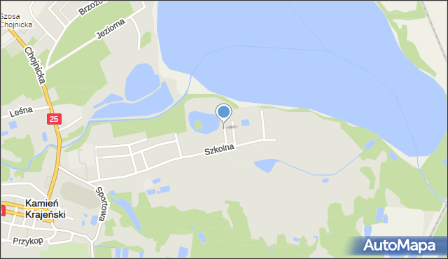 Kamień Krajeński, Bajkowa, mapa Kamień Krajeński