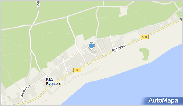 Kąty Rybackie, Barkasowa, mapa Kąty Rybackie