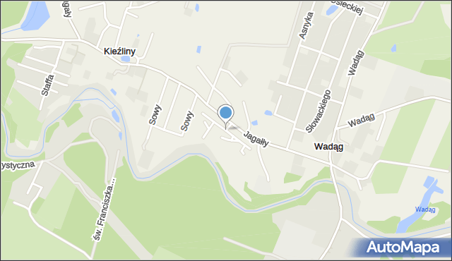 Kieźliny, Baczyńskiego Krzysztofa Kamila, mapa Kieźliny