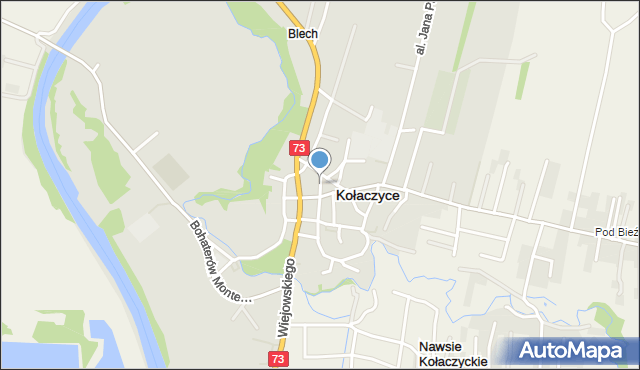 Kołaczyce, Baystaka Jana, mapa Kołaczyce