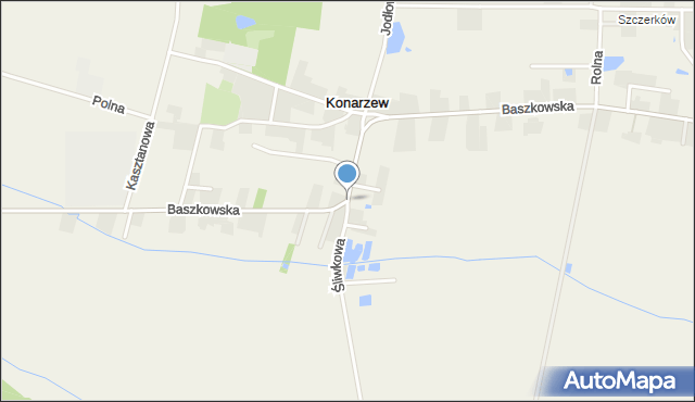 Konarzew gmina Zduny, Baszkowska, mapa Konarzew gmina Zduny