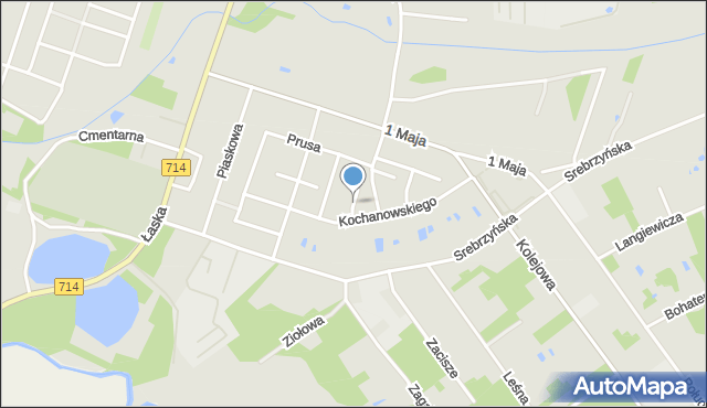 Konstantynów Łódzki, Baczyńskiego Krzysztofa Kamila, mapa Konstantynów Łódzki