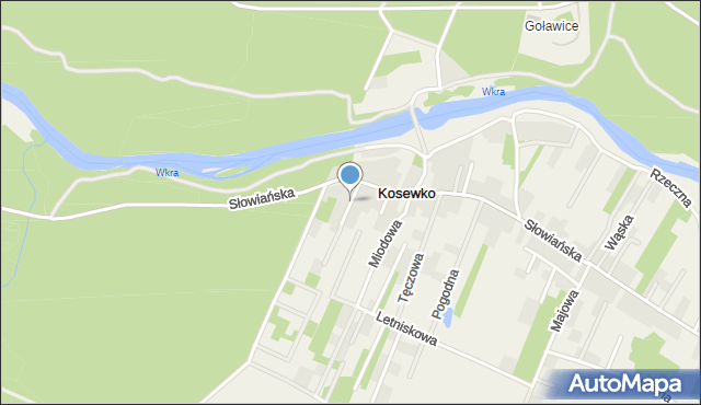 Kosewko, Baśniowa, mapa Kosewko