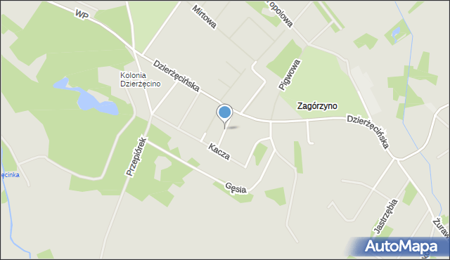 Koszalin, Bażancia, mapa Koszalina