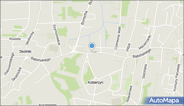 Kraków, Babińskiego Józefa, dr., mapa Krakowa