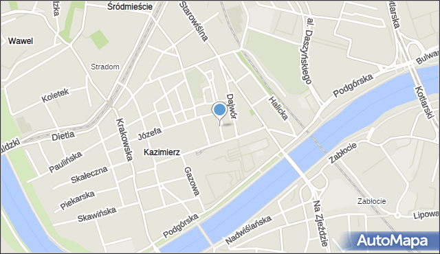 Kraków, Bartosza, mapa Krakowa