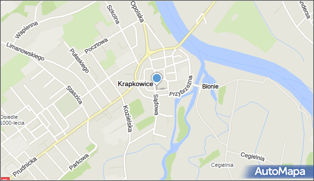 Krapkowice, Basztowa, mapa Krapkowice