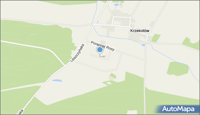 Krzekotów, Babiego Lata, mapa Krzekotów