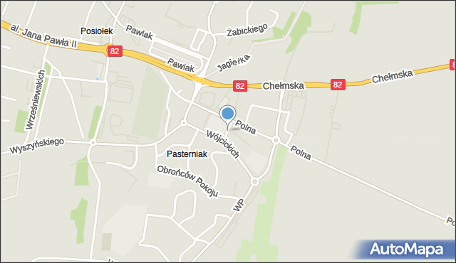 Łęczna, Bazarowa, mapa Łęczna