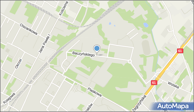 Legionowo, Baczyńskiego Krzysztofa Kamila, mapa Legionowo