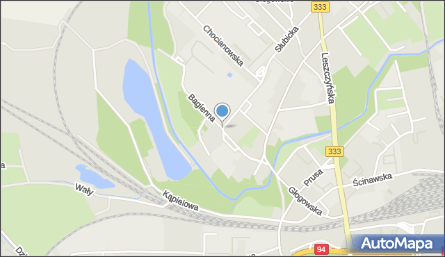 Legnica, Bagienna, mapa Legnicy