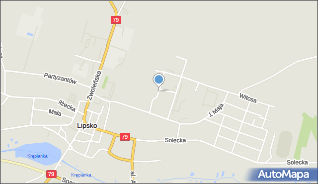 Lipsko, Bankowa, mapa Lipsko