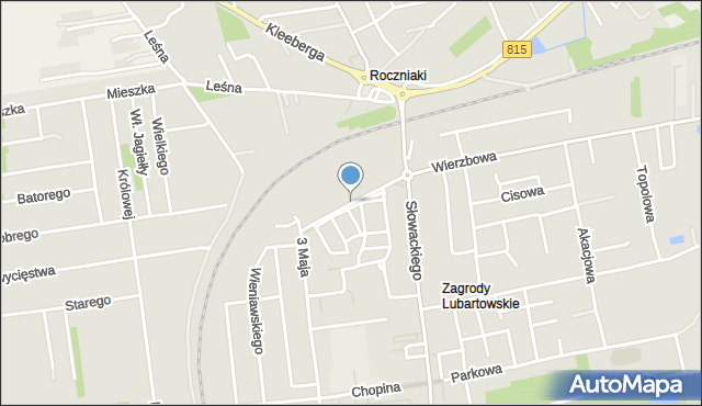 Lubartów, Batalionów Chłopskich, mapa Lubartów